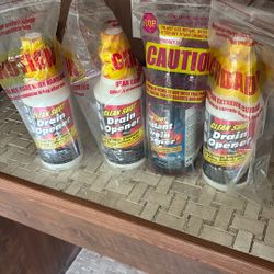 4 Bottles Of Clean Shot Drain Opener 32oz Per Bottle