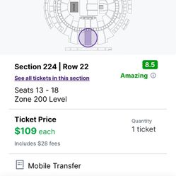 1 SLIPKNOT New York concert ticket (August 12th) @ Madison Square Garden