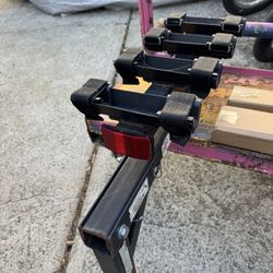 4 Bicycle Bike Hitch Rack And 2 Cross Bar Bike Adapters