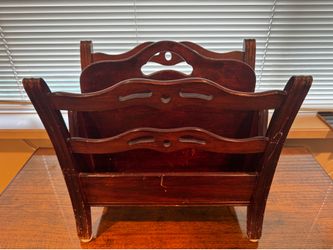 Antique 2 section magazine rack