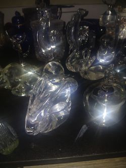 Clear Glass Figurines and Decorative Pieces Collection