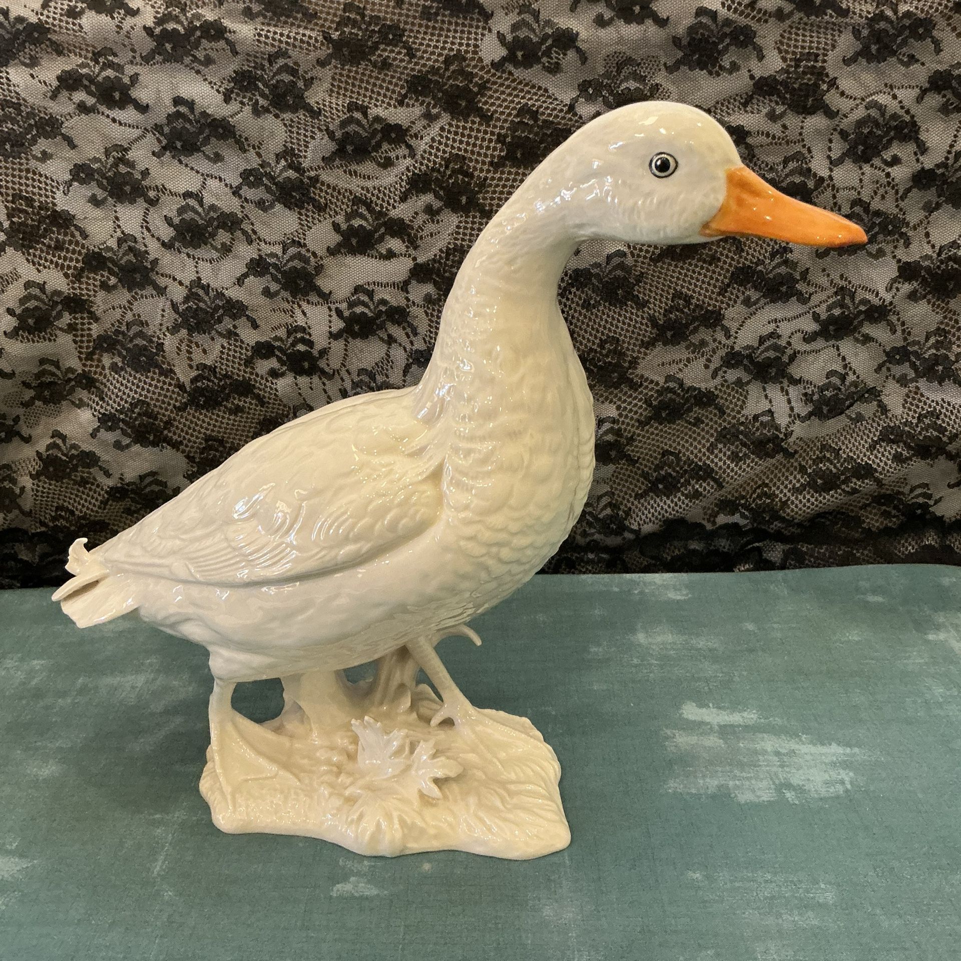 Vintage Goebel Porcelain White Goose - 11 1/8" High - TMK 6
