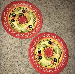 Set of Two 9” Spanish Pier 1 Plates