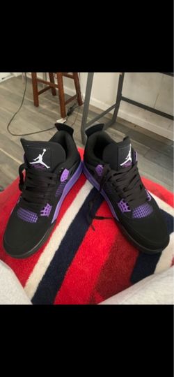 Customized purple Jordan thunder 4s