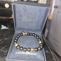 Crislu Black And 18 Kt Gold Bracelet 