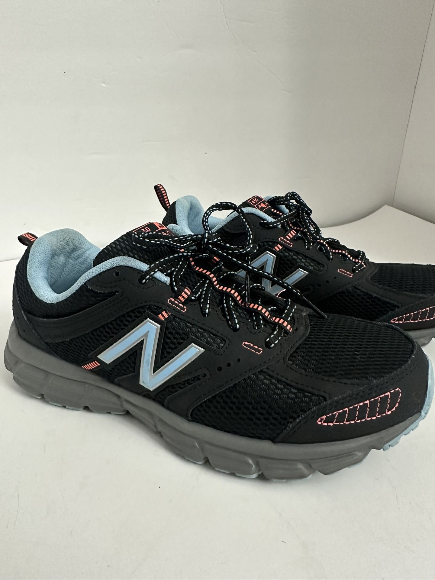 New Balance 430 W430LB1womans Black Coral Grey Blue Athletic Shoes Size 10