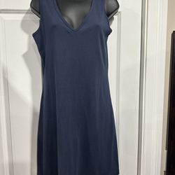 Classic Navy Blue Sleeveless Dress