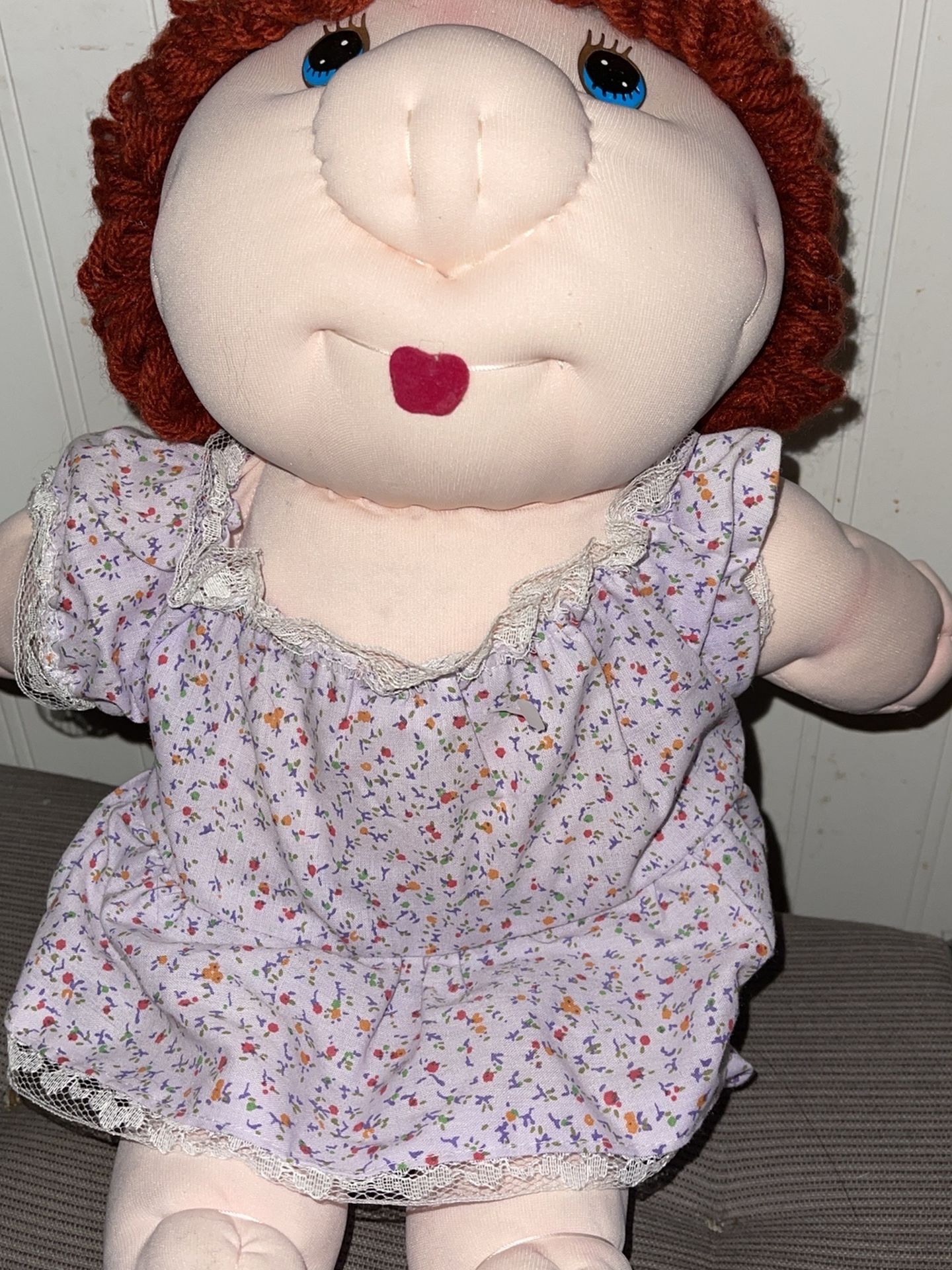 Vintage Dan Dee Piggy Wiggies Cloth Doll No Tush Tag Red Head