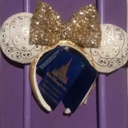 New Disney World Light Up minnie mouse Ears 50th Anniversary headband