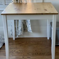 IKEA Solid Pine Wood Square Dining Table