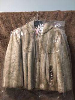 Fur jacket with hoodie by Juicy Couture
