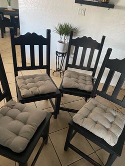 4 Black Dining Chairs
