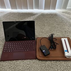 Microsoft Surface + Keyboard+Pencil+Leather Cover