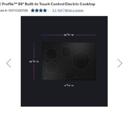 GE Profile Cooktop Stovetop PEP7030DTBB (LIKE NEW w/ warranty)