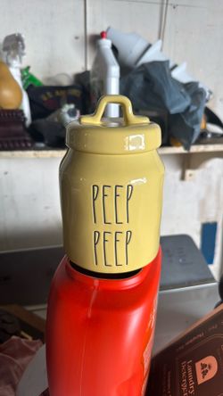 Rae dunn peep peep baby canister