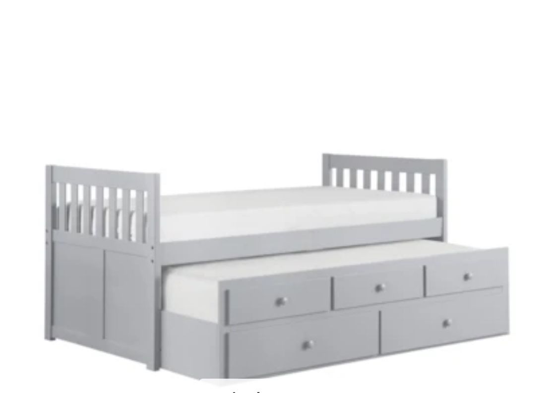 2 Twin Size Beds With Pullout Twin And Storage Drawers