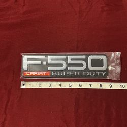 FORD F-550 LARIAT SUPER DUTY SIDE EMBLEM LOGO, New 