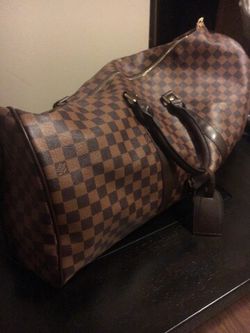 Louis Vuitton Damier Ebene Keepall Bandouliere 55 Duffle with