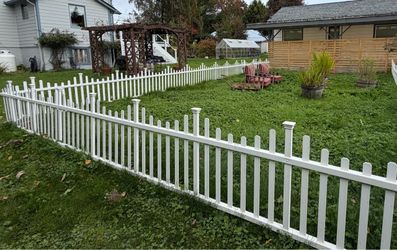White Vinyl Picket Fence Sections
