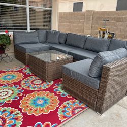 7 Piece Sectional  Outdoor Patio Furniture Set