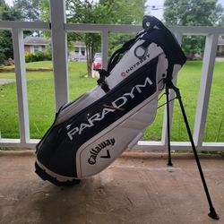 Callaway 2023 Paradym Staff Men's Golf Stand Bag 9.5inch 4Way PU 12lb-White/Navy $500 Retail!