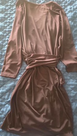 Michael Kors Dusty Rose Long Sleeve Wrap Dress