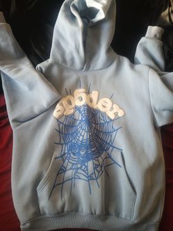 blue spider hoodie rhinestone size L