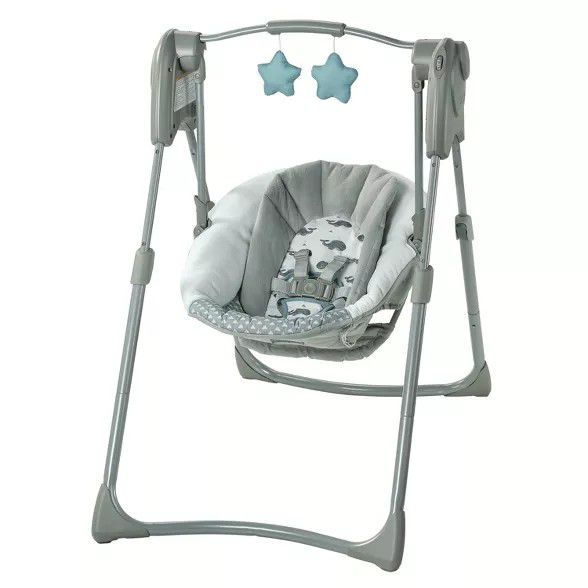 Graco Slim Spaces Compact Baby Swing.