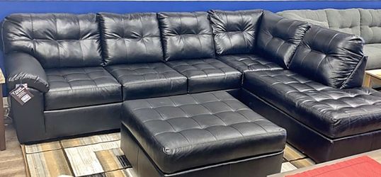 Chocolate Brown Leather Sectional