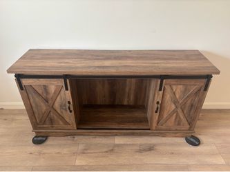 Entertainment Center TV Stand Living Room End Tables Rustic Oak Matching