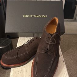 Beckett Simonon Brown Suede Dress Shoes 10.5