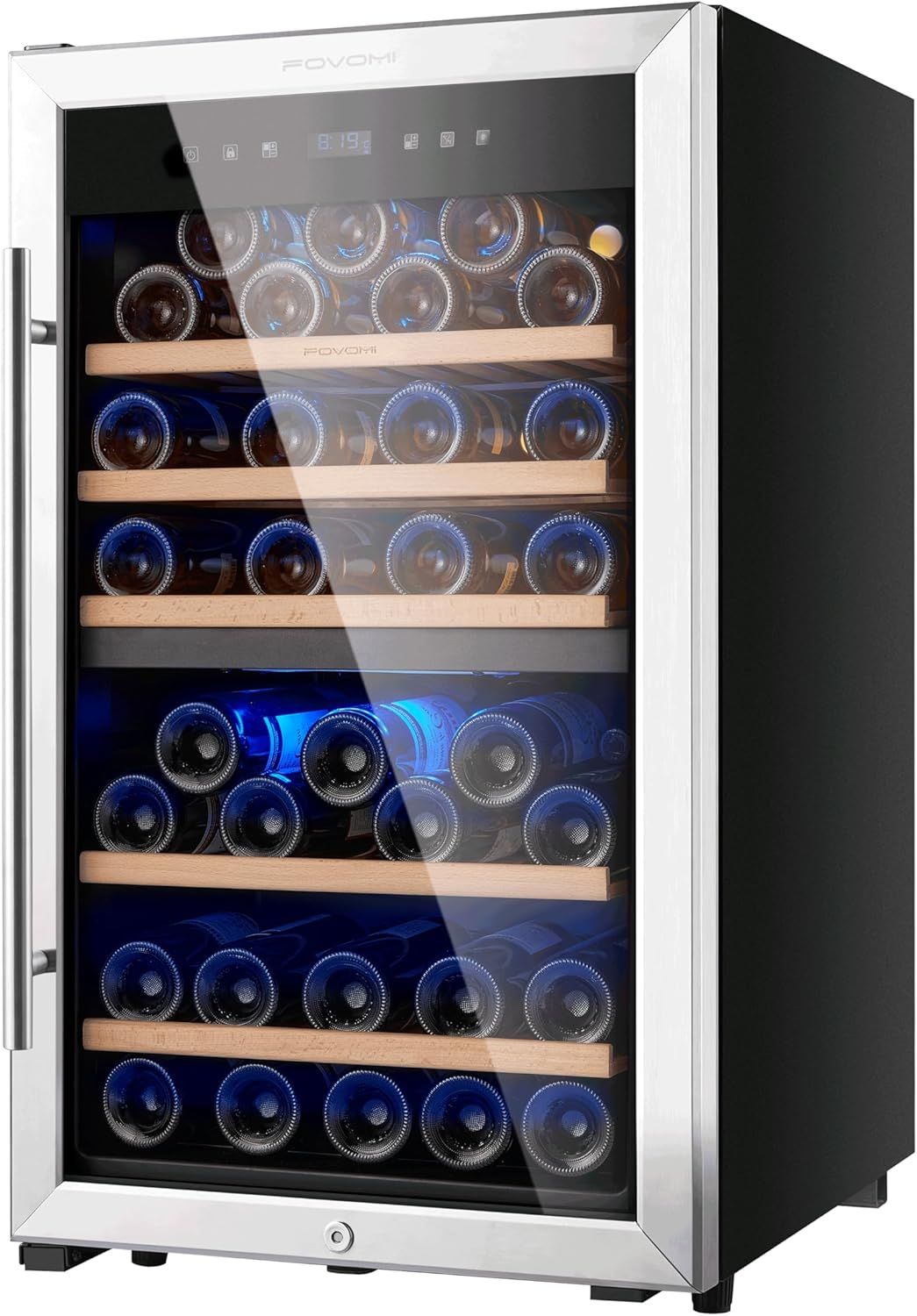 Wine Fridge,52-bottle Wine Cooler Refrigerators Freestanding Wine Refrigerator