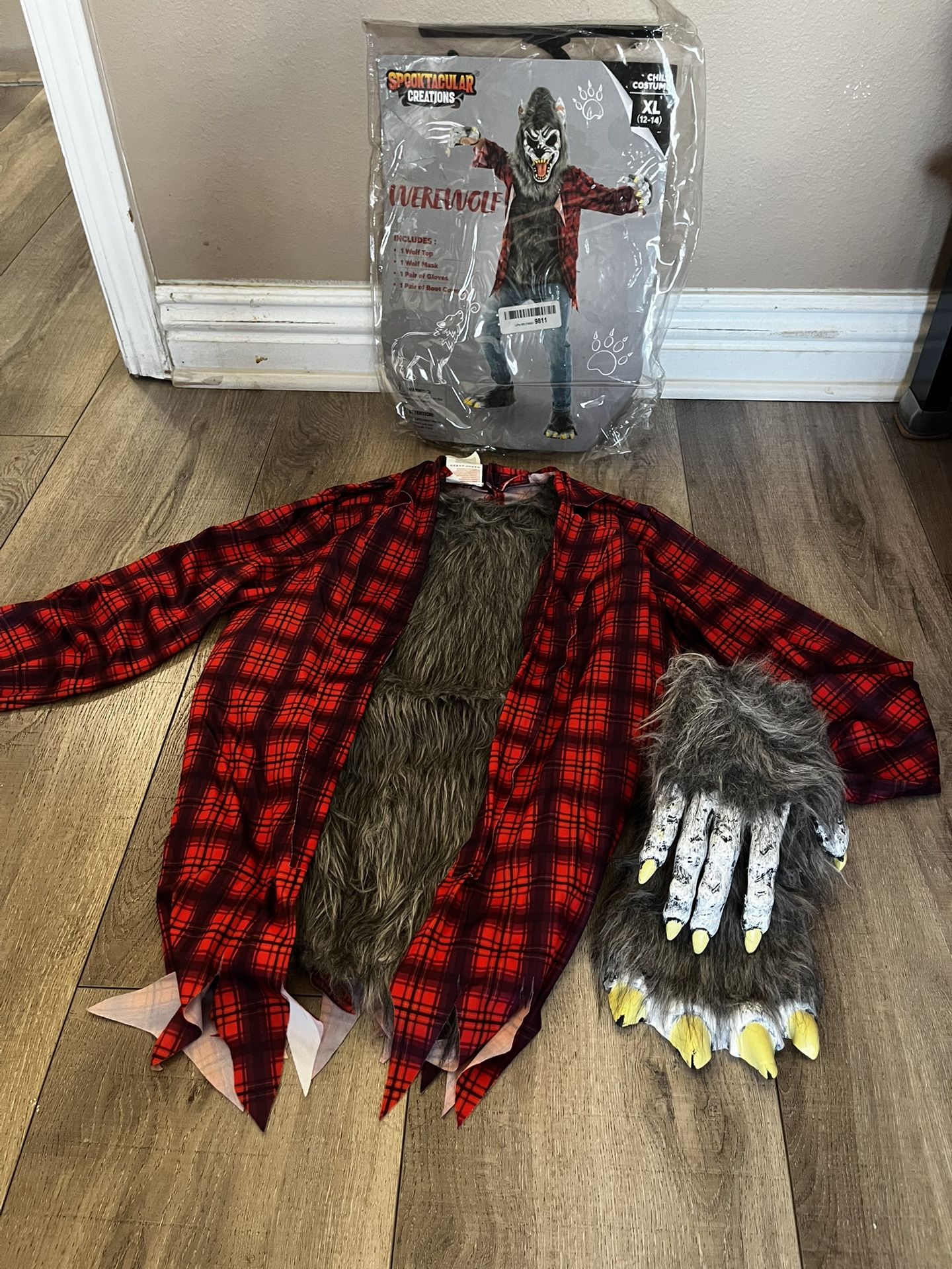 kids Werewolf Halloween Costume Size XL (12-14)