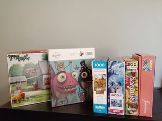 Lot of 7 Jigsaw Puzzles 500–1000 Pieces