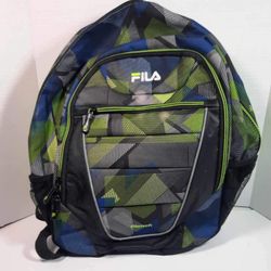 Fila Standard Size Backpack Bight Neon Pattern Bookbag