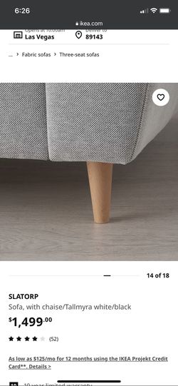 SLATORP Sofa, with chaise/Tallmyra white/black - IKEA