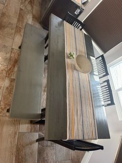 Grey and Black Table