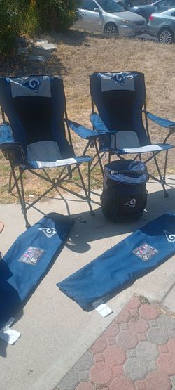 Rams ice Chest and Chairs