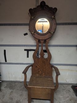 Antique hall tree
