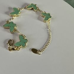 New Gold Plated Butterfly Bracelet