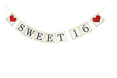 Sweet 16 birthday banner