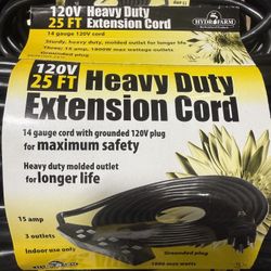 25’ Heavy Duty Extension Cord
