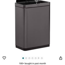 New Rubbermaid Elite Stainless Steel Sensor Trash Can for Home and Kitchen, Batteries Included, 12.4 Gallon,
