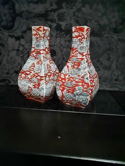 Chinese Semi Antique Ceramic Vases. 