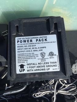 Low Voltage Landscape Transformer power Pack 42 Watts w/Photocell