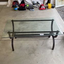 Glass Top Console Table
