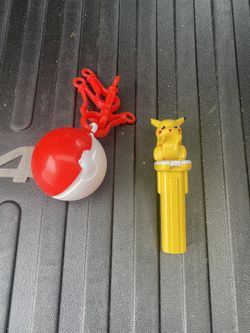 1998 Pikachu Pezz Container And Poke Ball