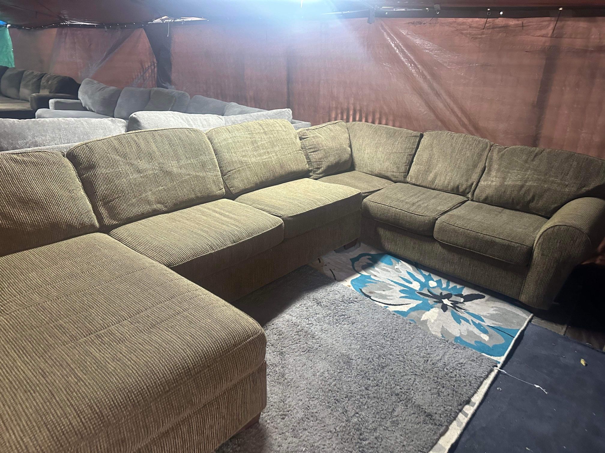 Brown Sectional Couch With Bed Clean I Saw All The Time Delivery Extra 40 Local