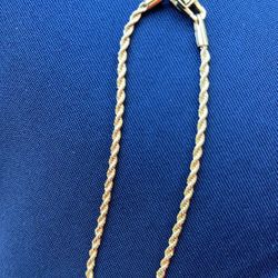 $60 Rope Bracelet 18k Gold Plated 