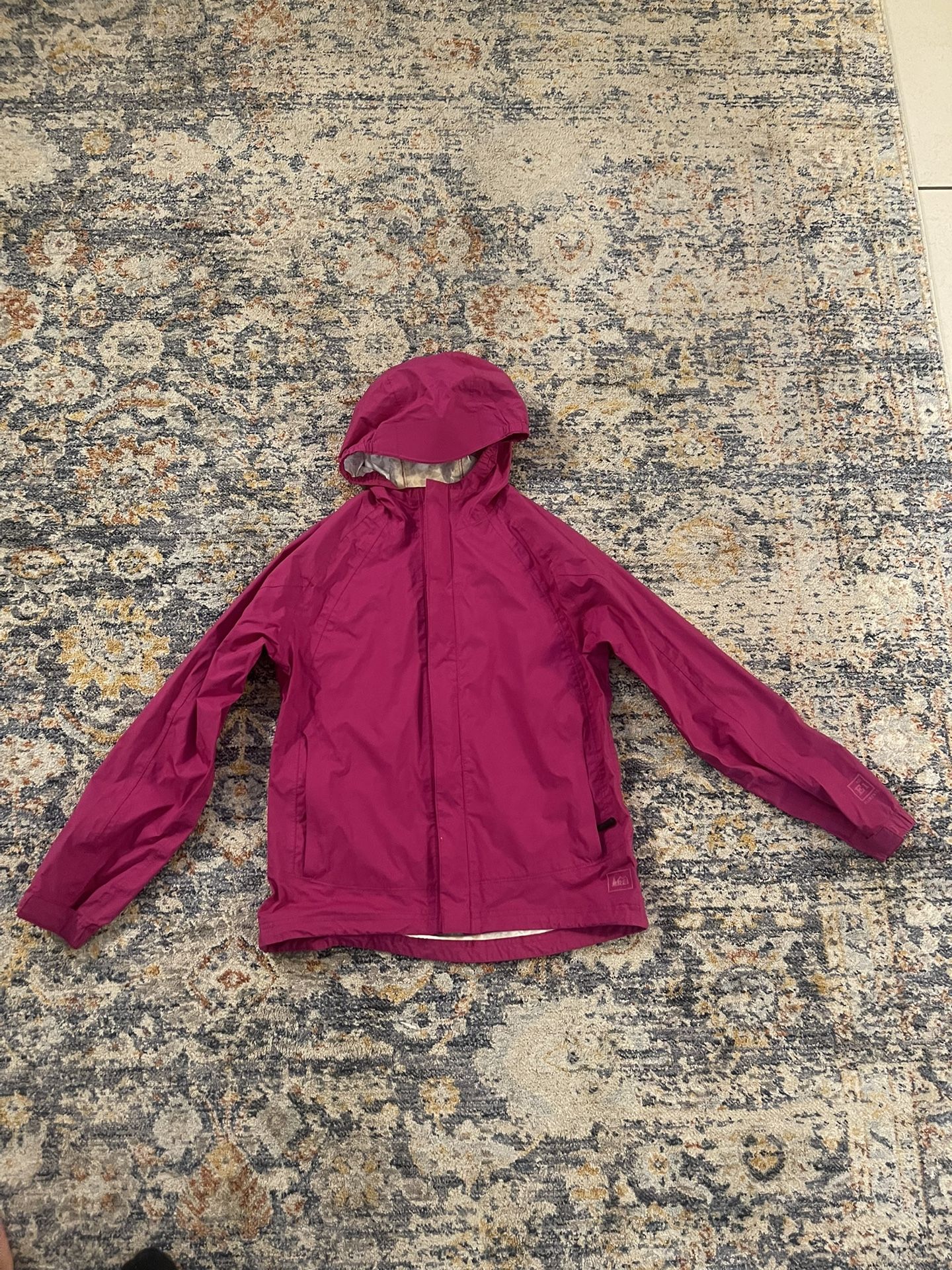 REI Girls L Rain Jacket Pink